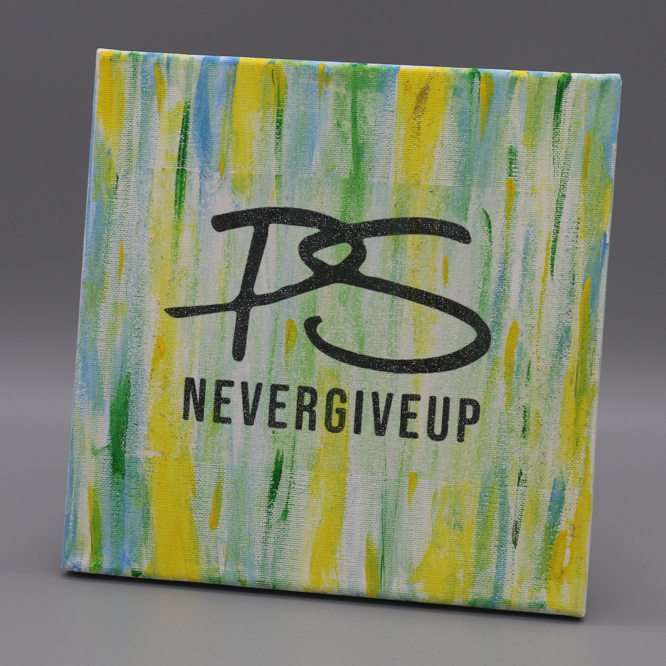 "Sunshine" Yellow/Green/Blue PSNeverGiveUp Canvas