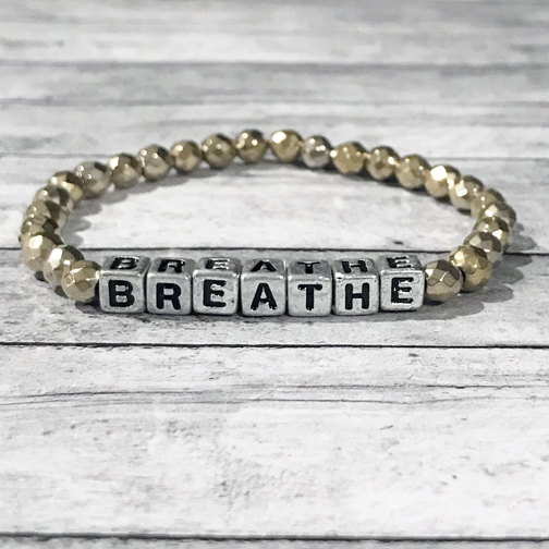 Handmade Mens "Breathe" Bracelet