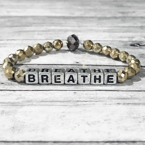 Handmade Womens "Breathe" Bracelet